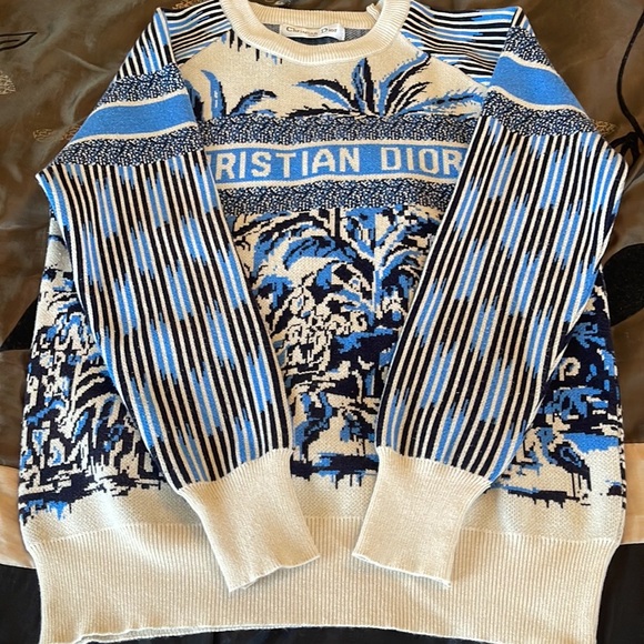 Christian Dior Blue Palms Sweater - Picture 6 of 8
